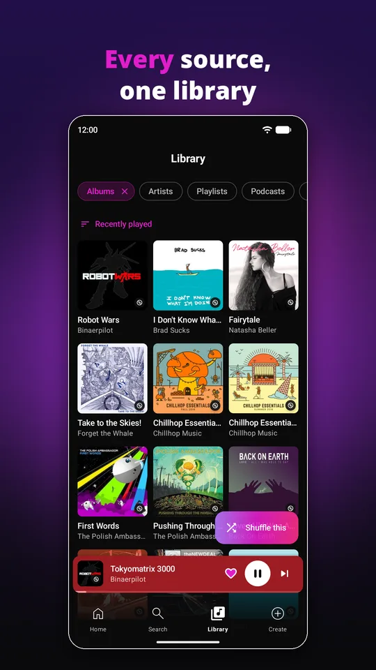 The library with every source together